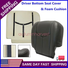 For 2003-2006 Chevy Silverado Tahoe Driver Lower Seat Cover & Foam Cushion Gray