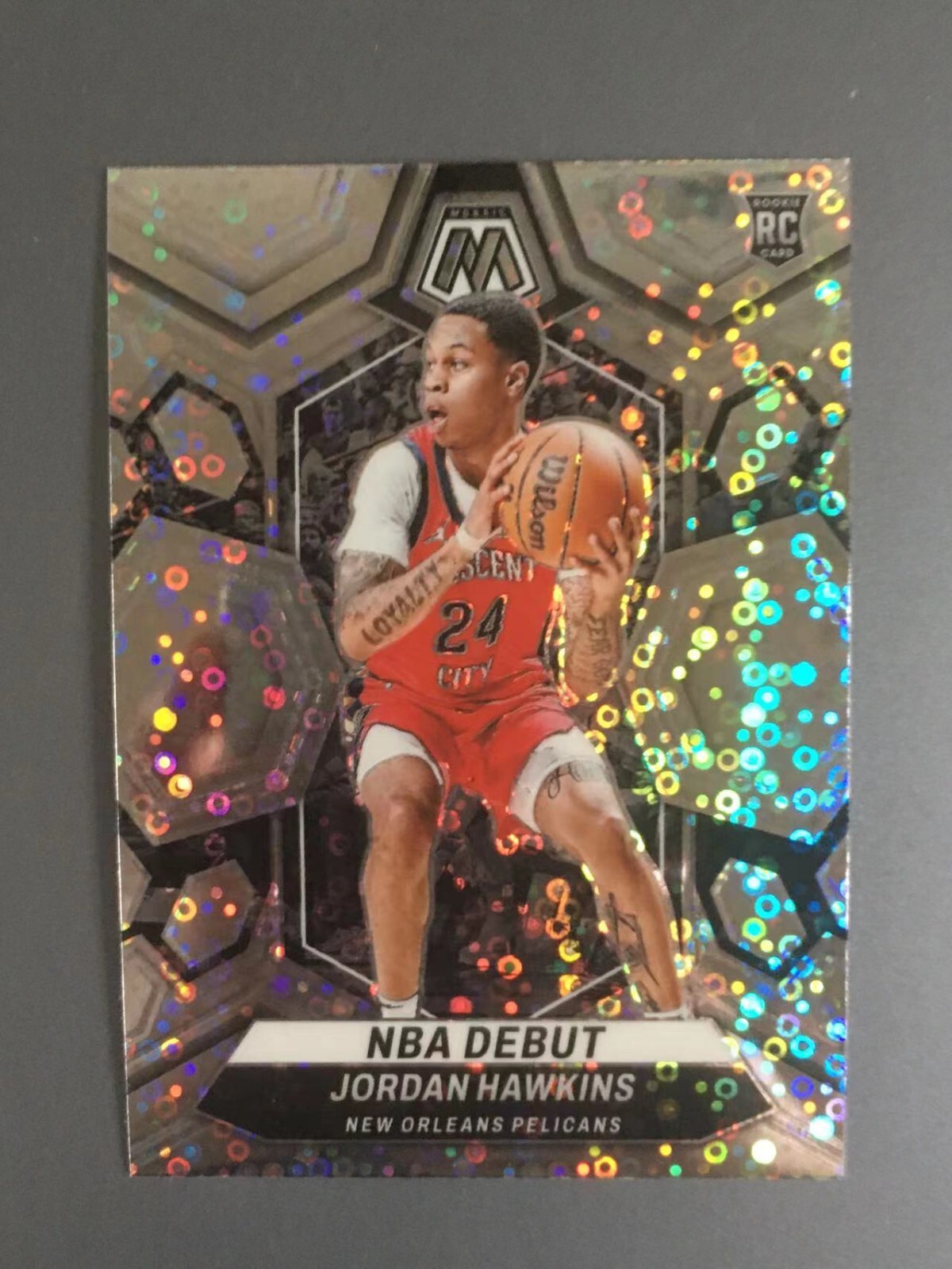 Jordan Hawkins 2023-24 Panini Mosaic Fast Break Disco Prizm RC #253