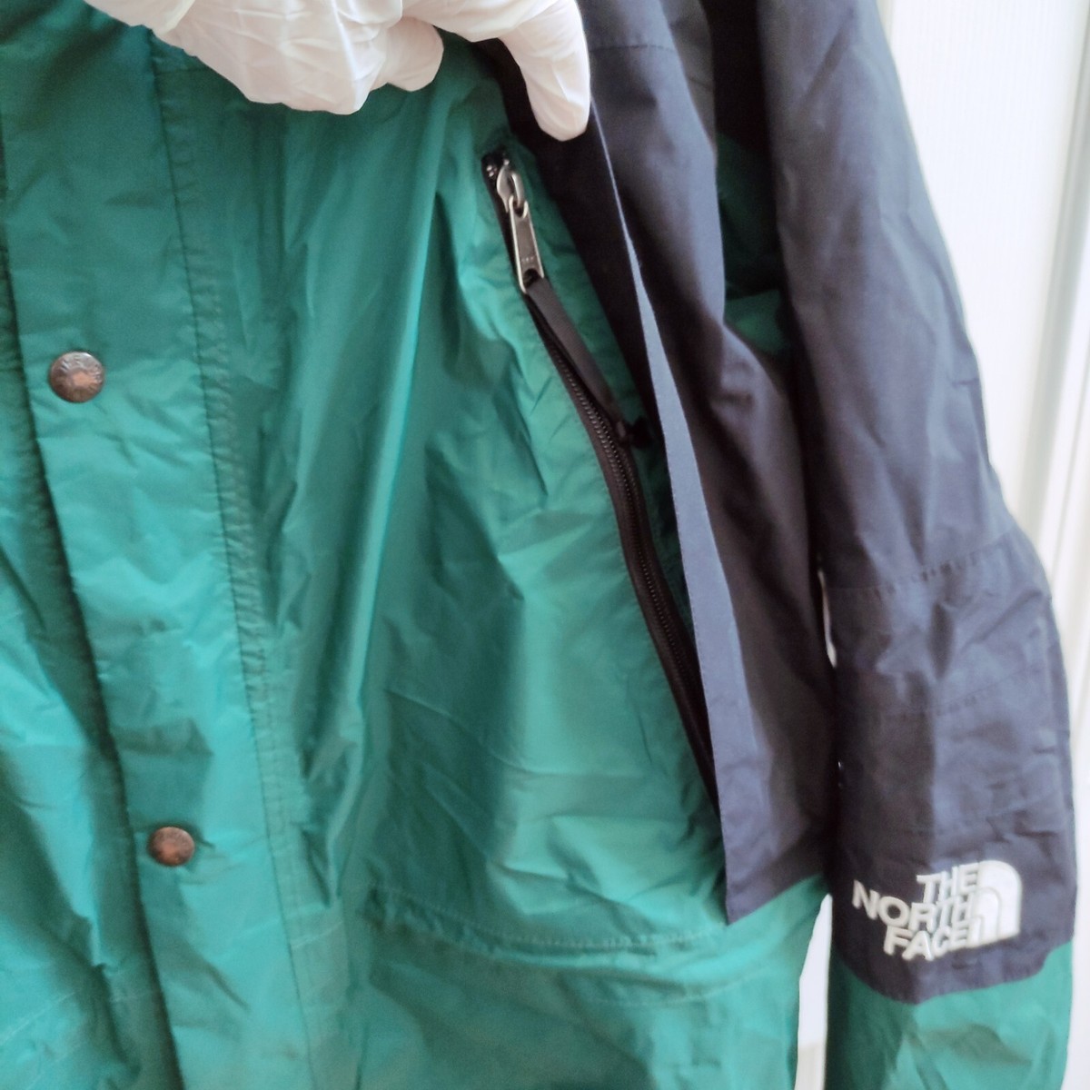 Vintage 90s NORTH FACE GORE-TEX SHELL JACKET Mountain Light Green 