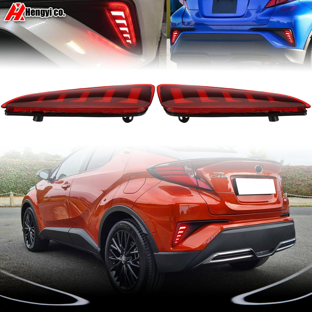 For Toyota CHR C-HR 2016-2022 Red LED Rear Bumper Tail Brake Light