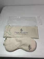 FOUR SEASONS Wheat-Colored Sleep Mask w/Drawstring Bag. One Size-Adjustable. NEW