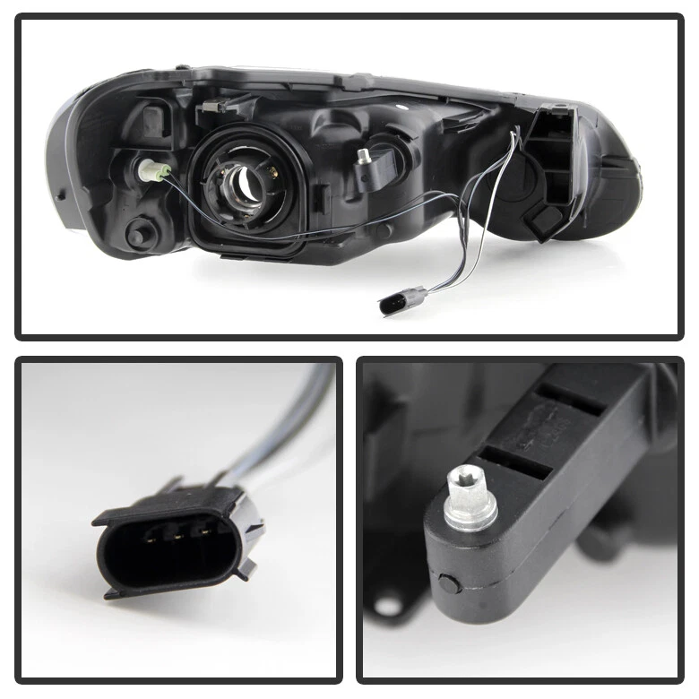 Blk 2004 2005 2006 Chrysler Sebring Sedan/Convertible Headlights Headlamps 04-06 - Image 2 of 2