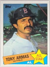 1985 Topps Baseball #707 Tony Armas All Star Boston Red Sox Outfield