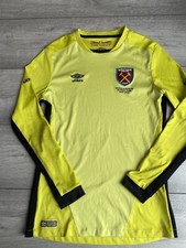 West Ham United Umbro 2016 Yellow Goalkeeper T-Shirt Child 12 Years Football Kit