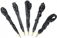 5 Sculptural Pen, Gargoyles Dragons Writing Personal Gifts Hand-cast Garden Home on sale 5 Sculptural Pen, Gargoyles Dragons Writing Personal Gifts Hand-cast Garden Home on sale