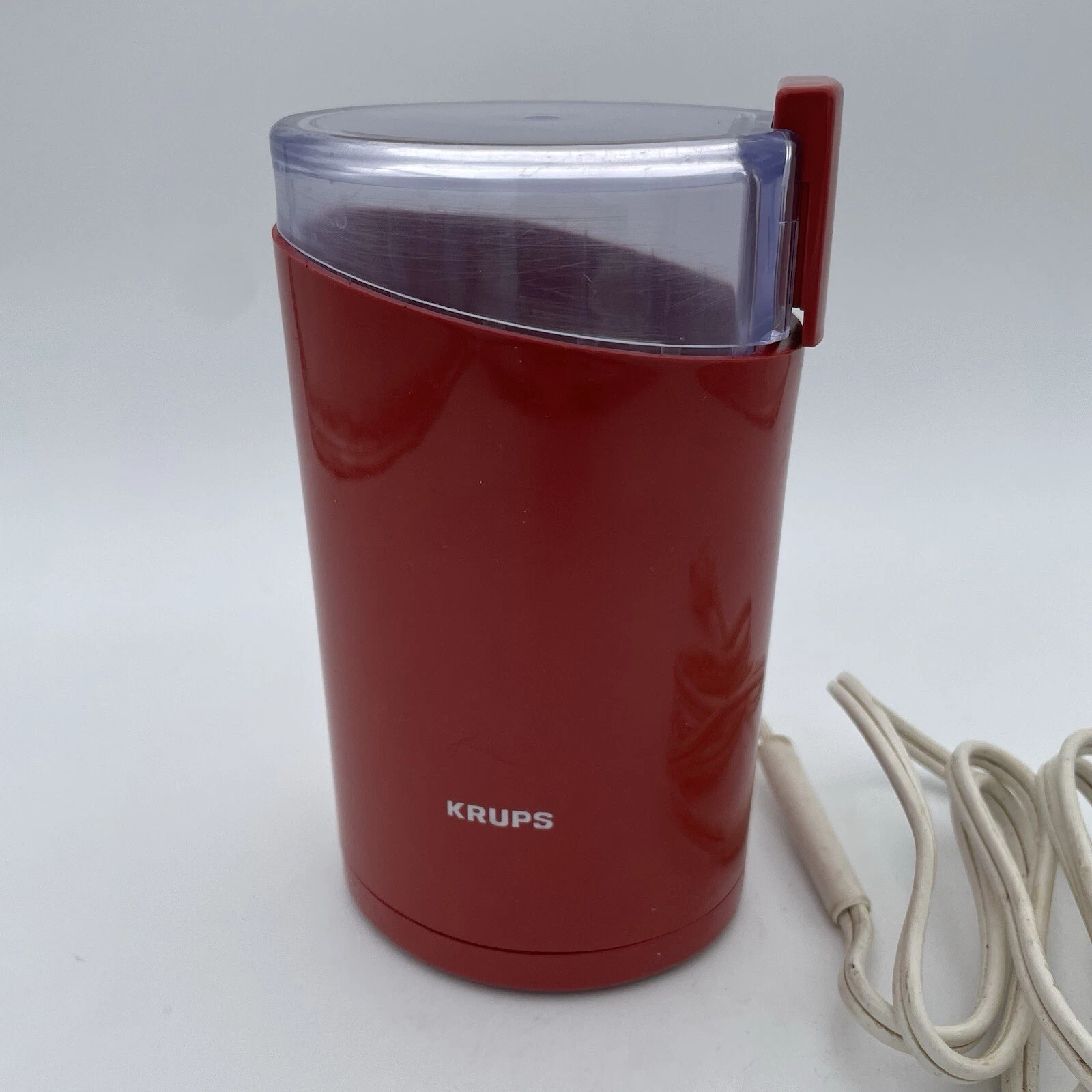 Krups One Touch Electric Coffee Spice Grinder Rare Red Type 203 US Works Great