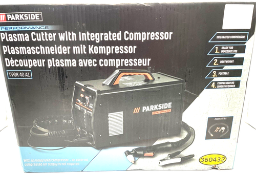 Taglierina Al Plasma PARKSIDE PPSK 40 Con Compressore Integrato - Per Acciaio, Alluminio, Rame Fino A 12mm