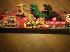 Boley 4 Dinosaur Set Jurassic Action Figures Kid Toys NIB With Sound Read Desc