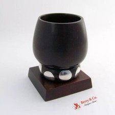 William Spratling Cup Wood and Sterling Silver Mexico