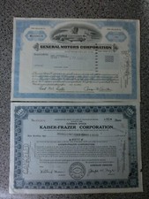 Aktien General Motors und Kaiser - Frazer alt...