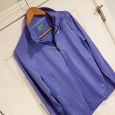 Koppen 1/4 Zip Womens Pullover Thermal Baselayer Shirt Size Large Purple FF-3