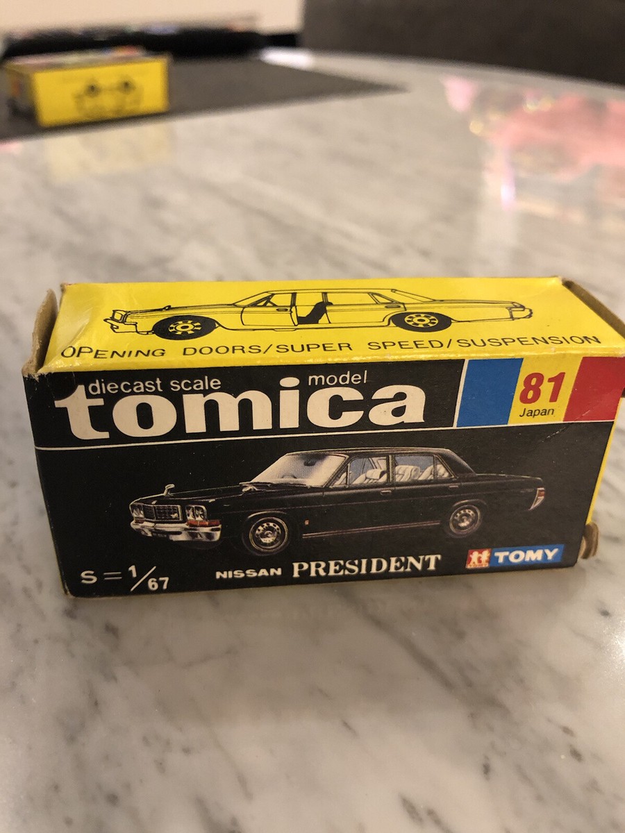 tomica black box S=1/67 Nissan President no. 81 made in tomica black box S=1/67 Nissan President no. 81 made in