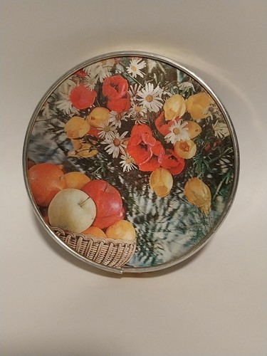 Specchio Trucco Vintage IRICE Doppio Compatto Stand Up Ingrandimento 3D Frutta Floreale - Foto 1 di 14