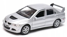Welly Mitsubishi Lancer Evo VIII Silver 1:34 1:39 Scales 4.5 Inch US DUTIES PAID