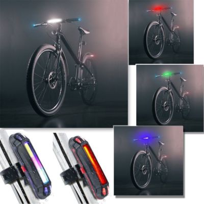 6 Modes For Bicycle Bike Cycling Front Rear Tail COB LED Light USB Rechargeable