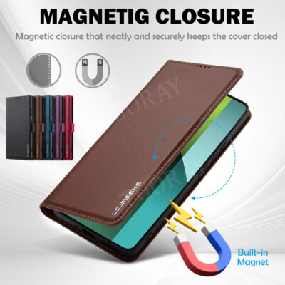 Hülle Für Xiaomi Redmi Note 14 13 12 11 Pro 12S 11S X5 Magnet Leder Handy Schutz