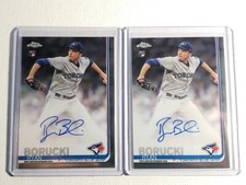 2X 2019 Topps Chrome Ryan Borucki RC Autograph Blue Jays Signed Auto Card Lot