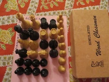 Vintage Allan Troy Chess Set-Drueke #35 w/original box 2/3 Stndrd weight 31424-A