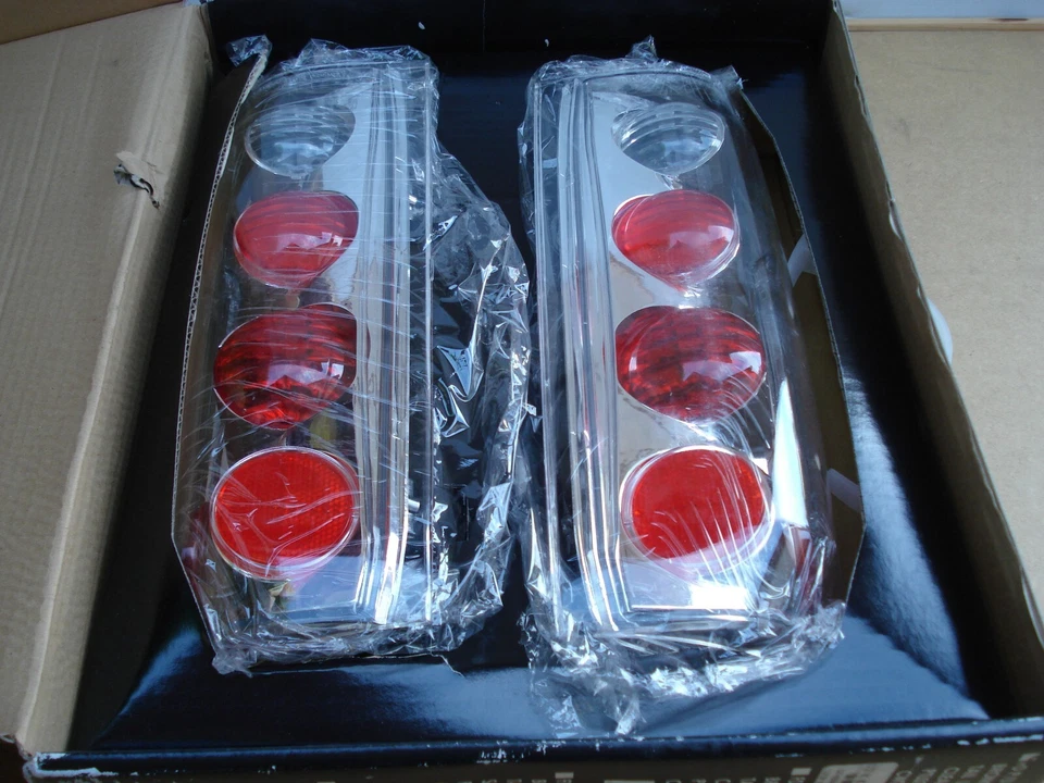 NUEVO EN COCHE PRO FORD P/U 87-96 BRONCO 92-96 LUCES TRASERAS CROMO TRANSPARENTE LUCES LED Foto 4 de 4