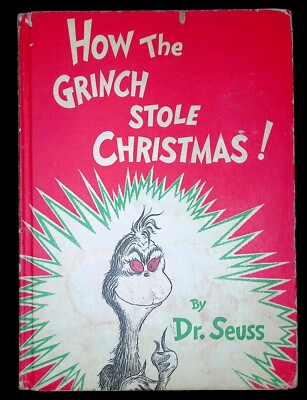 HOW THE GRINCH STOLE CHRISTMAS ~DR. SEUSS 1st Book Club Edition Very Early Print