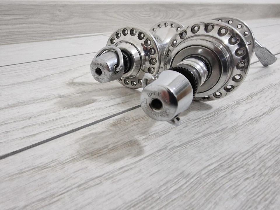 Classic Campagnolo C-Record Bicycle Hub Set Front/ Rear Road Bike Hubs 36H RARE - Image 3 of 4