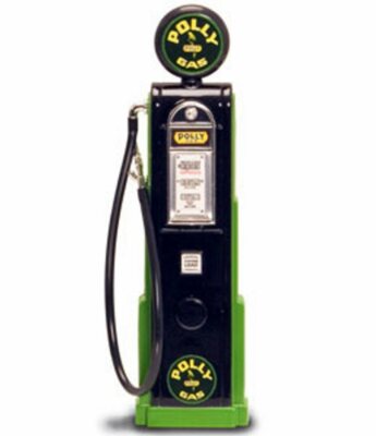 Digital Gas Pump Polly Gas Black Yatming 98781 1/18 Scale Model for Diecast Cars