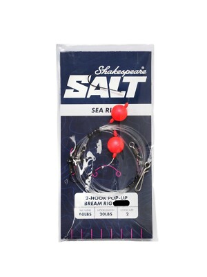 Shakespeare Salt 2 Haken Pop Up Brasse / Meeresangeln Rig - 1550460