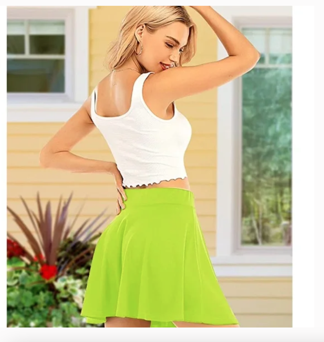 Skater Skirt High Waisted Skirt Yellow SWARA CRAFT Women High