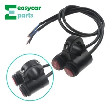 7/8" Handlebar Red LED ON OFF Headlight Fog Light Switch for Motorcycle