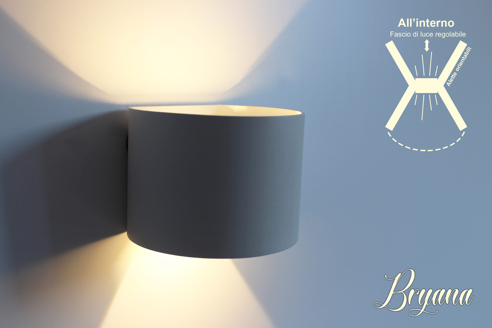 Offerta Applique LED 6W Bryana Bianca IP65 Luce Neutra 4000K