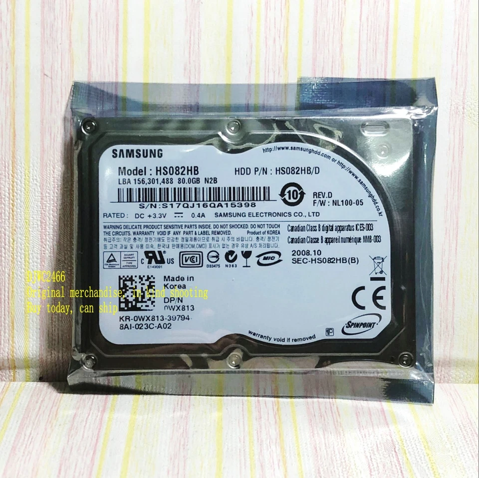 Samsung Spinpoint N2B HS082HB 80GB Internal 4200RPM 1.8" (HS082HB) CE HDD - Image 4 of 4