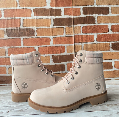 Timberland Linden Wood 6  Wp Boot Women s Light Pink Nubuck SZ:8