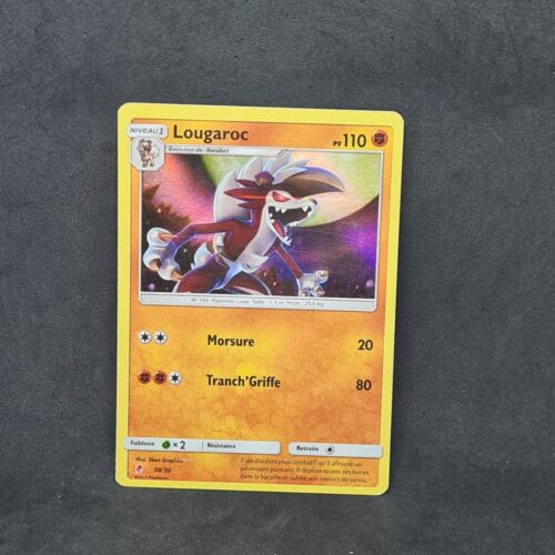 Carte Pokémon HOLO Lougaroc 30/30 Soleil & Lune Deck Débutant FR - Photo 1/4
