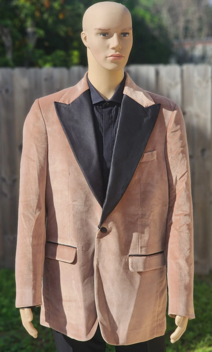 Beige velvet best sale blazer