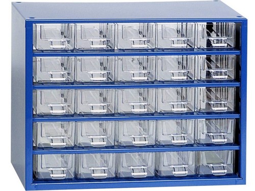 Werkstatt-Magazin METALL BLAU 306x155x235mm 25 Schubladen Topp by Home and Work - Bild 1 von 6