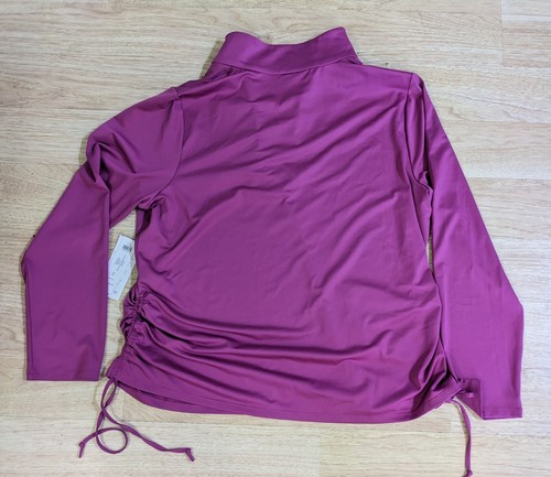 Chico’s Zenergy Pink Shirt Ruched Women's Top Size 2 (12/14) Workout Shirt NWT - Bild 2 von 5
