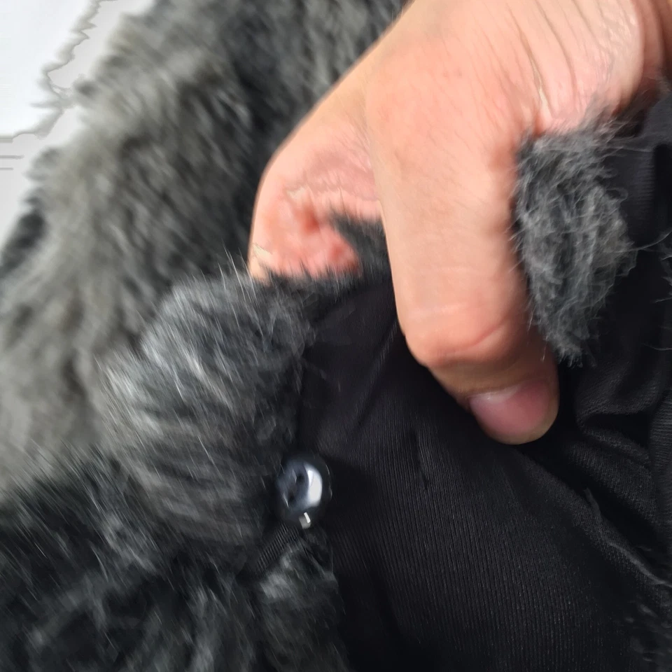 Boohoo Mujer Imitación Piel Chaleco Chaqueta Talla 8 Gris Sin Mangas 040136 Foto 4 de 4