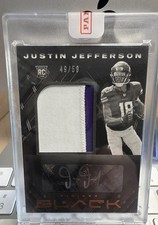 2020 Panini Black - Rookie Signature Materials Justin Jefferson #RSM-JJE /50...