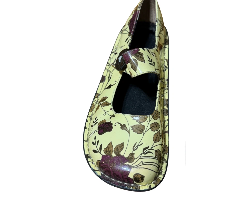 Zuecos florales Alegria Paloma rosa blanca talla 38 EU 7,5 US PAL-514 usados Foto 4 de 4