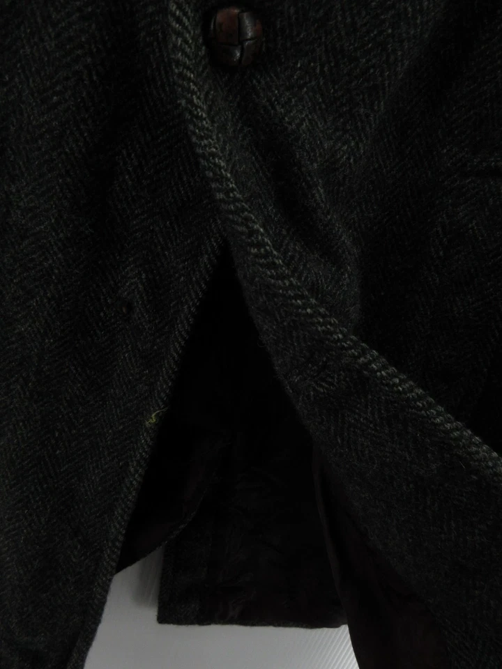 Chaqueta Harris Tweed DE COLECCIÓN Hombres 42 Gris Tejido a Mano Abrigo Lana Espiga Años 50* Foto 4 de 4