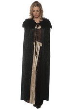 Medieval Renaissance Adult Cape Black 