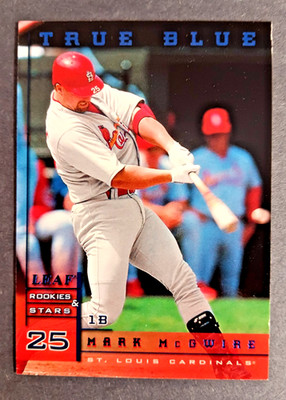 1998 Leaf Rookies and Stars #41 Mark McGwire True Blue /500 Cardinals