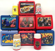 Children's Lunchbox / Thermos Lot 80s 90s STAR WARS / G.I.JOE / X-MEN / MASK VTG