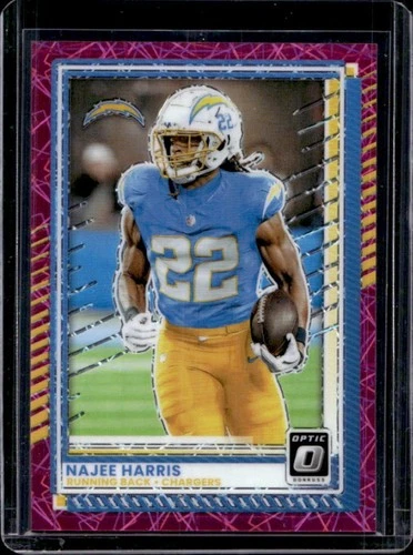 2025 Panini Donruss Optic Najee Harris Pink Velocity Prizm #/99 Chargers