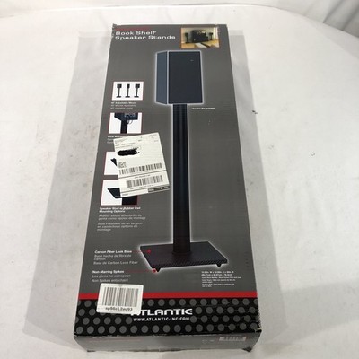 ATLANTIC BOOKSHELF SPEAKER STANDS - STEEL CONSTRUCTION, 77335799 - BLACK 2 PACK