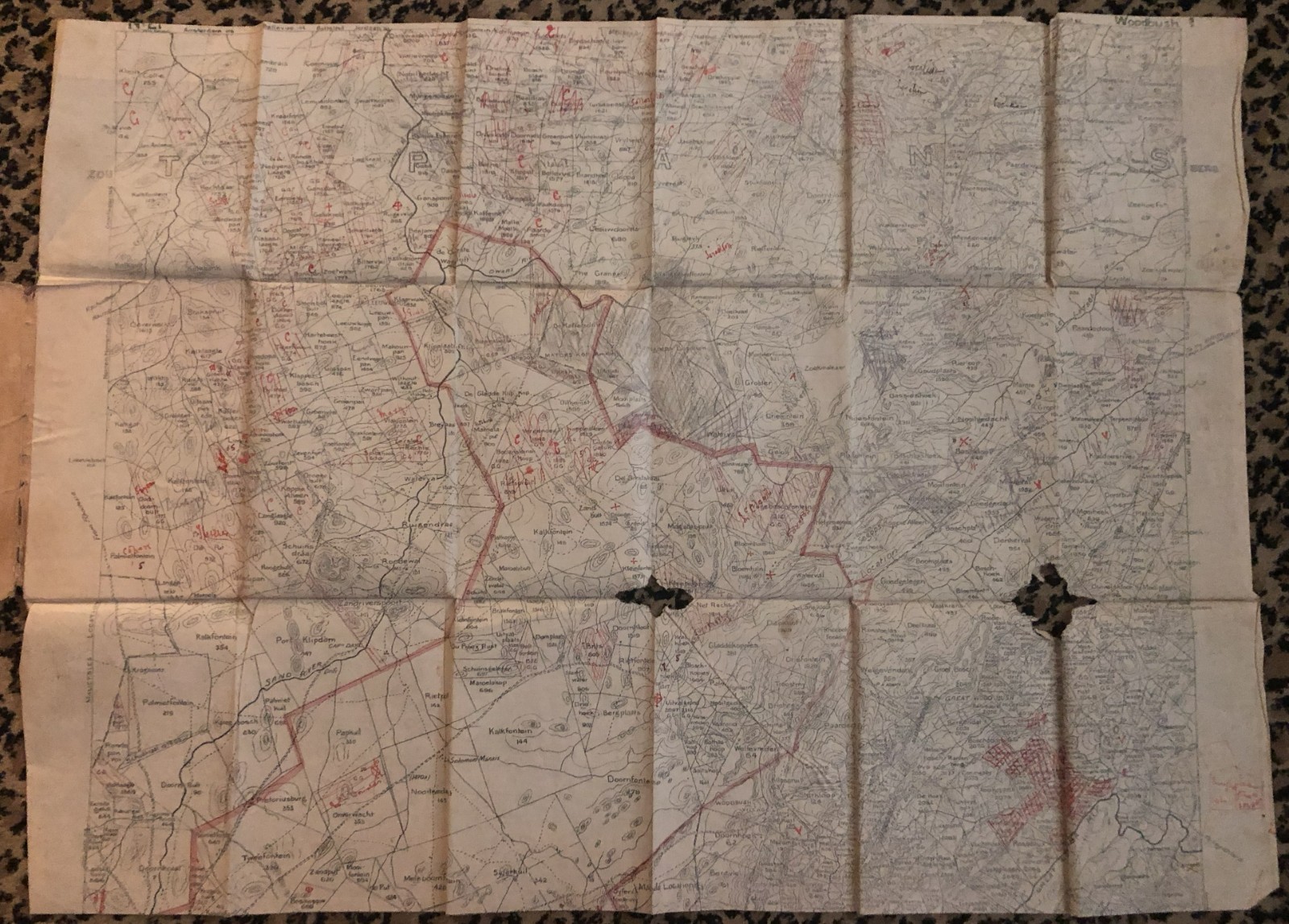 Anglo Boer War 1901 Original Field Operations Military Map of Transvaal RARE