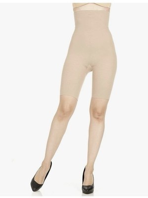 Assets by Sara Blakely Hi-Waist Mid-Thigh Shaper Womens Size 4 Nude Control