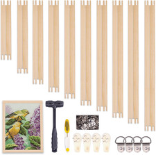 20Pcs 10 Sizes Needlepoint Stretcher Bars with Thumb Tack, Contain 6  7  8  9  1