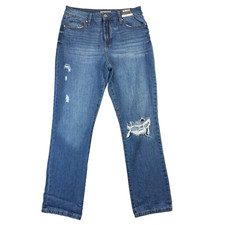 Rewash Jeans Womens 7/28 Blue The Boy Jean Distressed Denim Vintage Reunion NWT