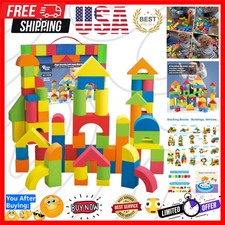 Foam Building Blocks for Toddlers 2-4, 41 Pieces EVA Soft Stacking Blocks, Ba...
